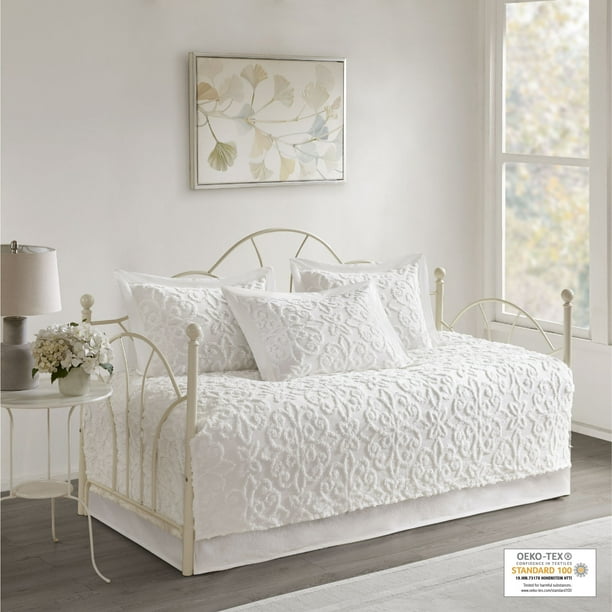 Home Essence Amber 5 Piece Cotton Chenille Daybed Set Com - Shabby Chic Daybed Bedding Sets Home Essence Amber 5 Piece Cotton Chenille Daybed Set Com - Shabby Chic Daybed Bedding Sets