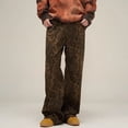 thumbnail image 3 of Pantalones vaqueros de leopardo Vintage para mujer, pantalones de mezclilla informales de gran tamaño, pantalones de pierna ancha, ropa de calle, ropa de Hip Hop suelta Y2K, Primavera, 3 of 5