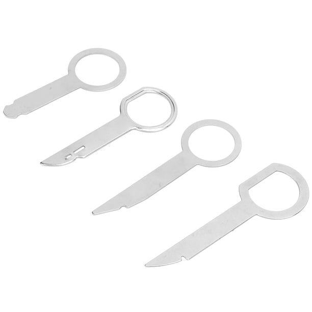 Juego de 4 Uds de herramientas de extracción de Radio para coche, herramientas de repuesto universales de acero inoxidable para reproductor de CD y llaves de liberación para Ford