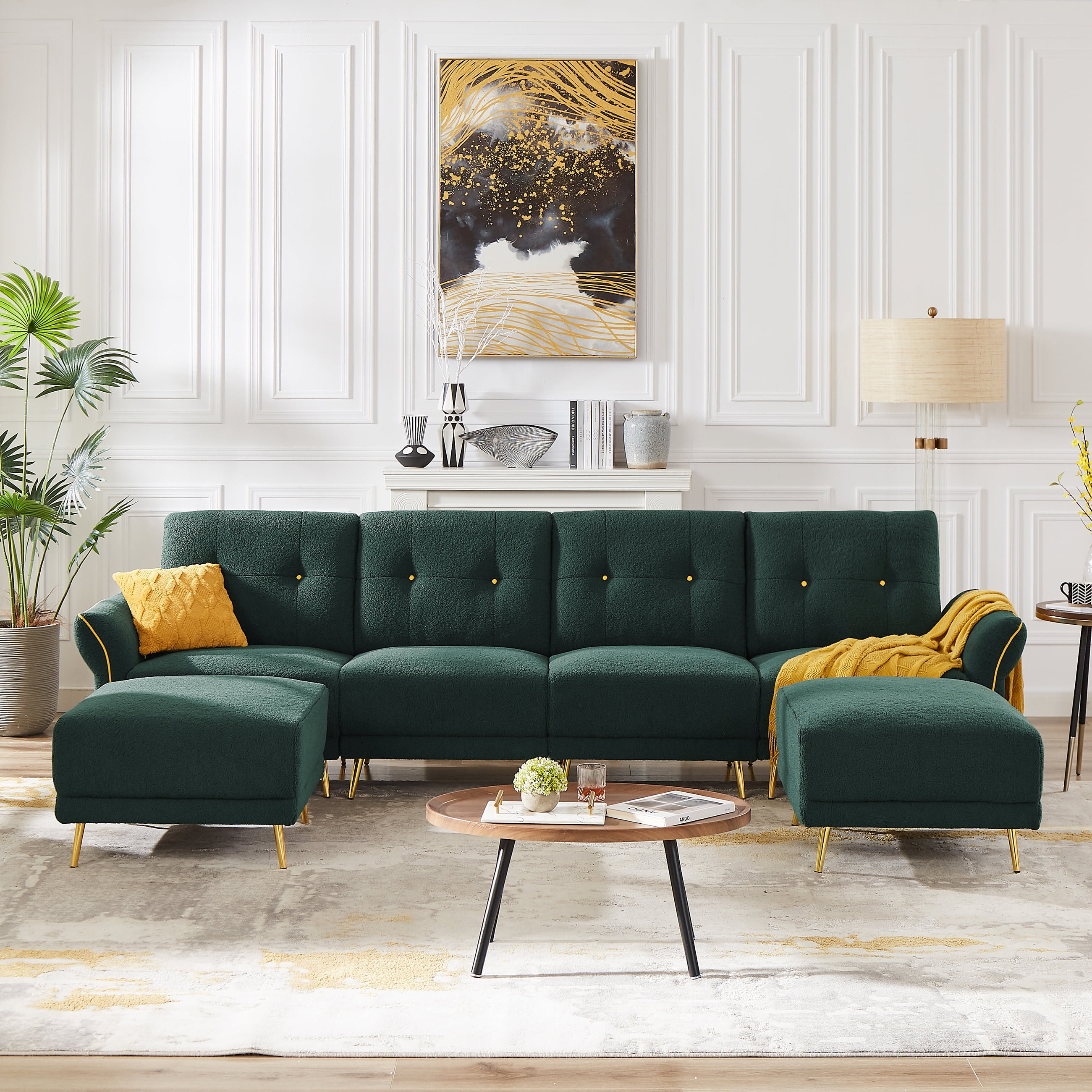 Jarenie Sherpa sofa，Modular Sectional Sofa,sleeper couch sofa,Modular
