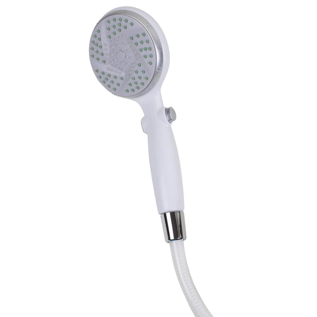 Cabezal de ducha Carex portátil, cabezal de 9 cm, 2,1 m, manguera con pausa