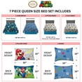 thumbnail image 3 of Juego de cama Franco Super Mario Bros. Kids Queen Size 7 piezas, 3 of 6
