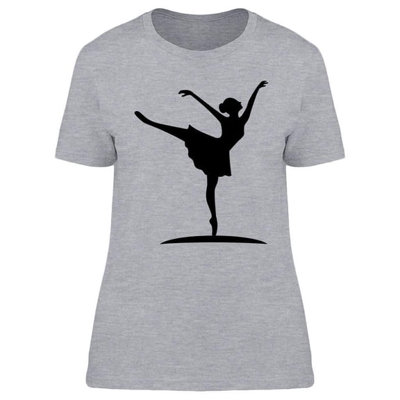 Ballet Ballerina Black Color T-Shirt Women -Image by Shutterstock, Female Small