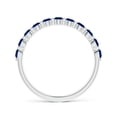 thumbnail image 2 of ANGARA Natural Floating Round Sapphire Semi Eternity Wedding Ring in 14K White Gold for Women (Size-2.2mm) | September Birthstone, Anniversary, Jewelry Gift for Women | Natural Blue Sapphire Ring, 2 of 10