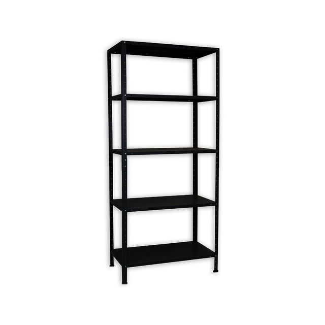 Estante Organizador ADF Estantería Anaquel Metálico Ajustable 5 Repisas 190x84x45 cm Multiusos Negro