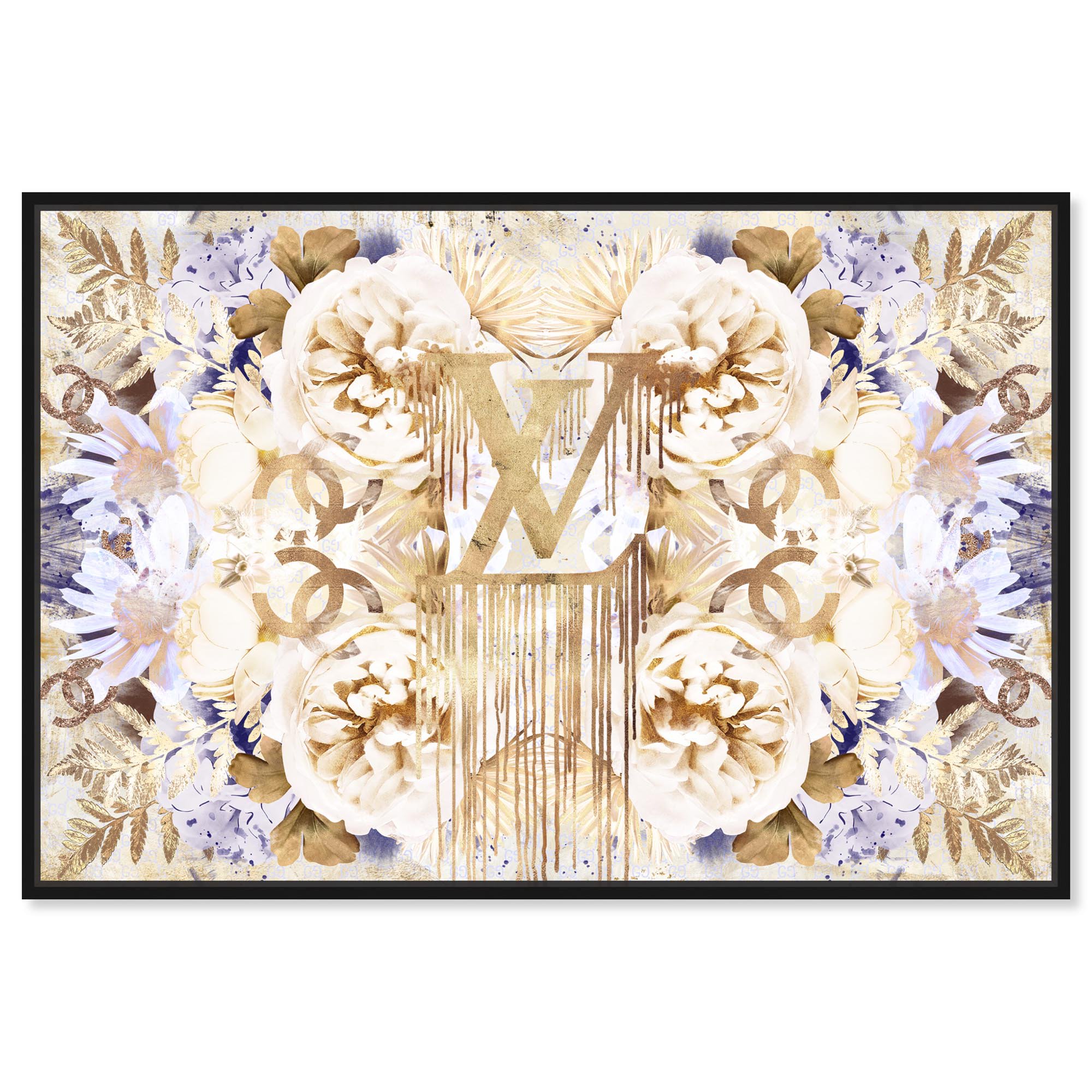Golden Alter Canvas Glam Winter Wall Art by Art Remedy, Black Frame, 15" x 10"