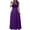 Purple, variant on QUYUON Maxi Dresses for Women 2023 Summer Short Sleeve Crew Neck T-Shirt Dress Solid Color Evening Party Cocktail Long Dresses Pleated A-Line Wedding Guest Dresses Beach Sundress Wine Large