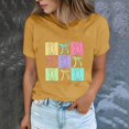 thumbnail image 2 of Plebaso T-Shirts de Pâques pour Femmes Manches Courtes Imprimés Graphiques Hauts Été Décontractés Amples, 2 of 6