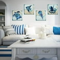 thumbnail image 2 of Beach Theme Wall Decor Aqua Blue Sea Turtle Wall Art for Kids Bedroom Bathroom Octopus Jellyfish Angelfish Painting Picture Ocean Fish Animals Canvas Prints Artwork Nursery Home Decoration 16x16 4Pcs, 2 of 6