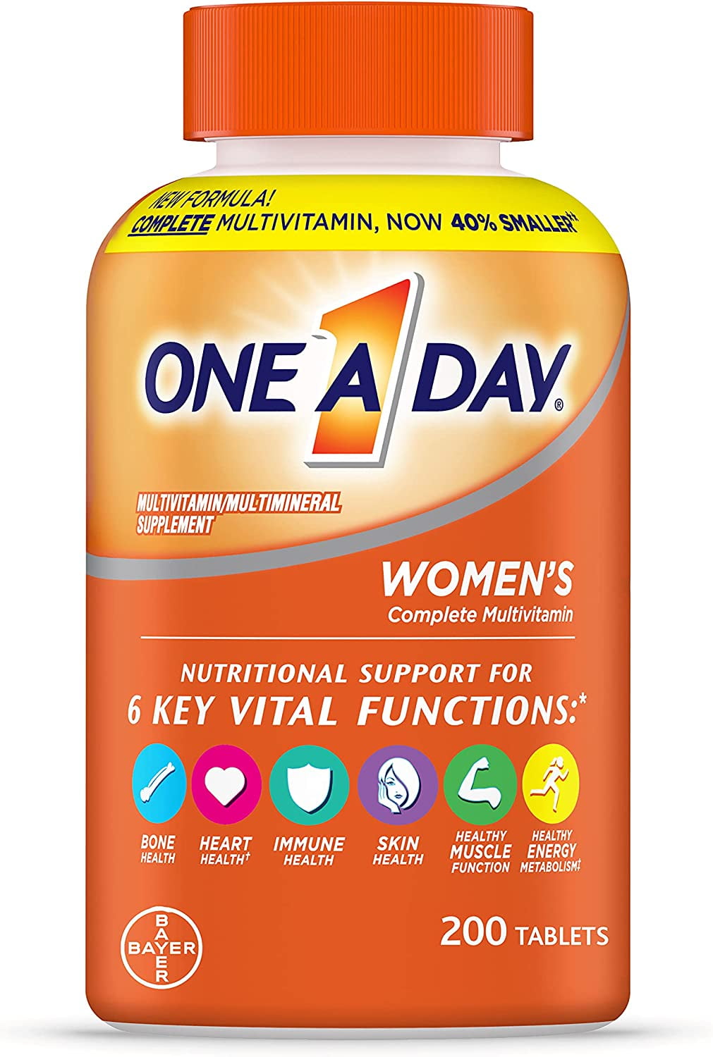 ONE A DAY Womens Complete Multivitamin, Daily Multivitamin with Vitamin A, B Vitamins, Vitamin C