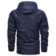 thumbnail image 4 of kamemir Jackets for Men Men's Full Zip Fleece Flannel Jackets Shirt Plaid Cotton Hoodies Soft Warm Coat for Men with Hood(Blue,M), 4 of 4