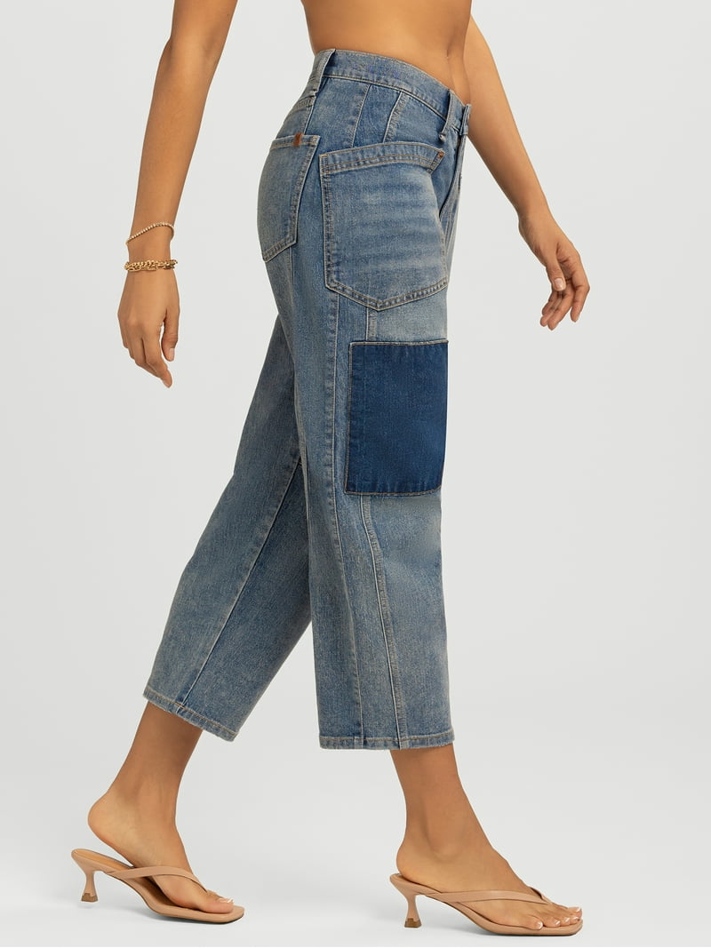Jessica Simpson Women's and Women's Plus Cherry Cropped Patchwork