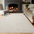 thumbnail image 1 of 8'x10' Machine Washable Area Rug – Modern Solid Low-Pile Indoor Rug, Light Beige with Non-Slip Backing, 1 of 7