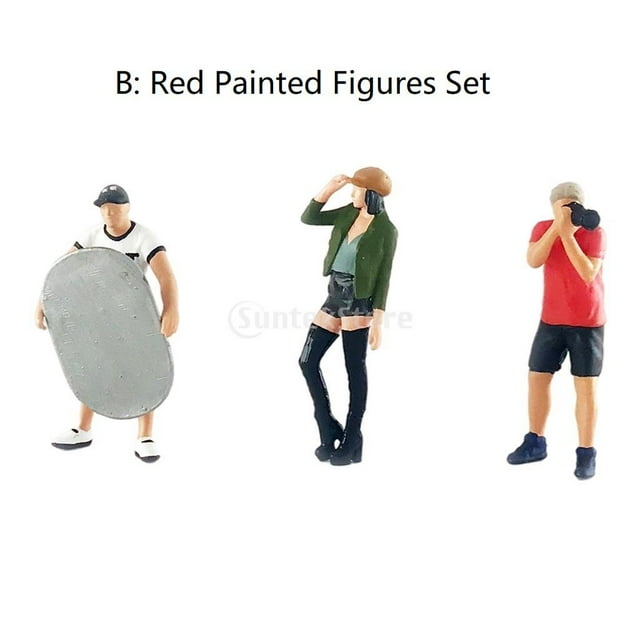 Figuras pintadas a escala 1/64, modelo de personas, asistente de pie de de Internet, estatua decorativa a escala 1:64, juguetes de construcción para tal como se describe