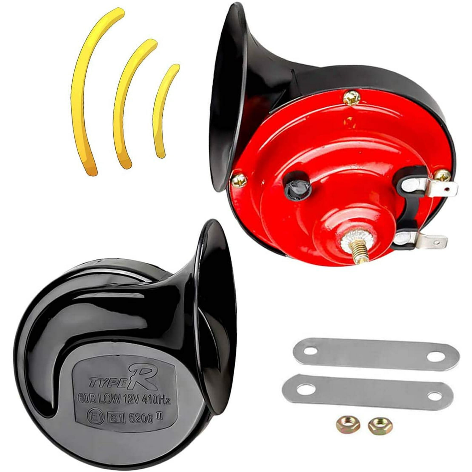 tone car horn snail shape, universal 12v 130db loudspeaker air horn for car, truck, motorcycle (1 pair) Walmart Canada