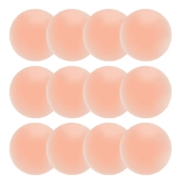6 Pairs Nipple Covers Silicone Pasties for Women, Reusable Nippleless Covers Invisible Adhesive Sticky Breast Petals Cream