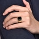 thumbnail image 3 of Anillo de Acero inoxidable Yashi Moda Hip hop dorado plateado 10, 3 of 5