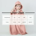 thumbnail image 4 of Frostluinai Hooded Poncho Towel for Toddlers Cotton Linen Lightweight Cover-up Bath Beach Swimsuit Changing Towels 3-10 Years, 4 of 6