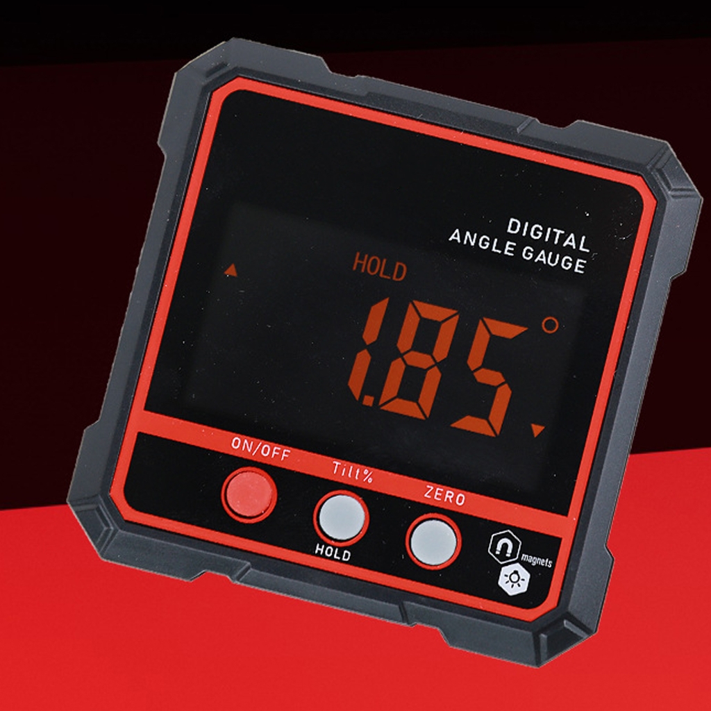 MOMOJIA Miniature Inclinometer Angles Gauges Magnetic Base for Door Window Frame Alignment