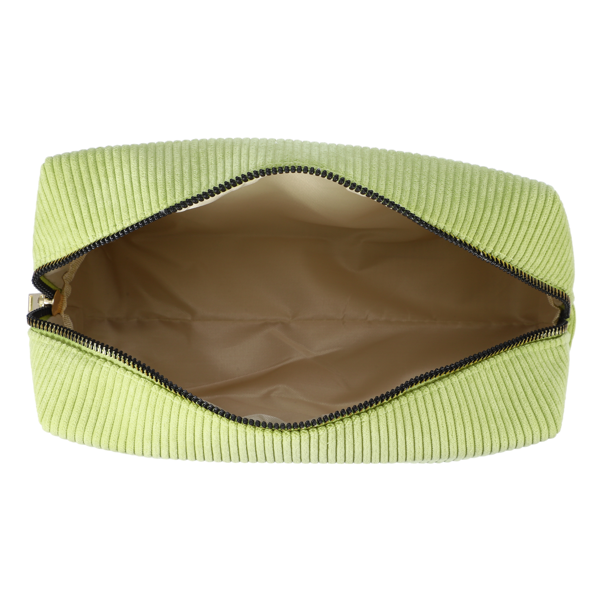 Unique Bargains 1Pc Durable Corduroy Storage Cosmetic Bag for Travel Activities Green
