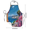 thumbnail image 2 of Fuzoiu Colorful Mediterranean Village Print Kitchen Cooking Aprons,Kitchen Cooking BBQ Aprons,Chef Apron with 2 Pockets for Men Women,Art Aprons for Painting Pottery Ceramics, 2 of 7