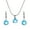 Light Blue, variant on Naierhg Women Round Cubic Zirconia Pendant Chain Necklace Hoop Earrings Jewelry Set