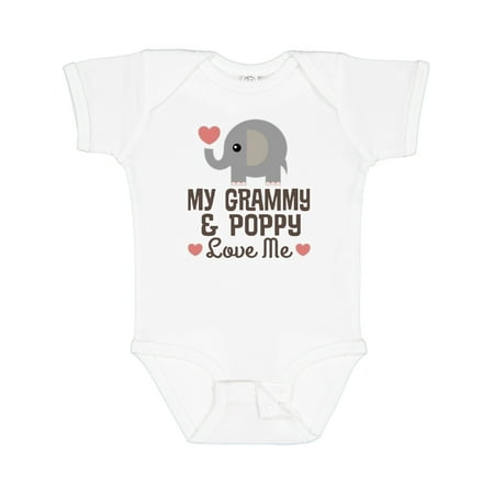 

Inktastic Grammy and Poppy Love Me Grandchild Boys or Girls Baby Bodysuit