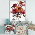 thumbnail image 2 of Vintage Red and Orange Roses 24 in x 32 in Framed Painting Canvas Art Print, by Designart, 2 of 5