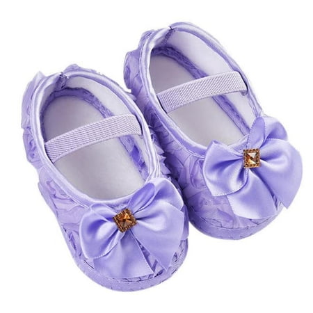 

〖Roliyen〗Toddler Shoes Pk Elastic Baby Rose 11 Bowknot Band Toddler Girl Kid Shoes Walking Baby Shoes