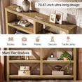 thumbnail image 5 of Tribesigns 70.9-Inch Extra Long Console Table with Storage, Industrial Sofa Table Behind Couch, 3-Tier Entry Foyer Furniture for Entryway, 5 of 7