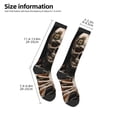 thumbnail image 2 of Gaeub Cyber Skeleton With Tattoos Printed Design Socks Stretchy High Tube Socks for Men Women Teens , Softball Soccer Socks for Hiking, Sport, 2 of 6