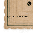 thumbnail image 3 of Jaipur Art And Craft Scallop Runner Bohemian Green, Brown Jute Area Rug (2.6x8 Sq ft), 3 of 5