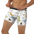 thumbnail image 3 of Salouo Dinosaur Pattern Men's Boxer Briefs, Soft & Breathable Underwear Elastic Waistband Briefs for Men,1-Pack, 3 of 7