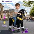 thumbnail image 3 of PonyCycle Ride-On Horse Toy for Kids, No Battery Riding Toy with Hand Brake, Indoor Outdoor Use, Ages 4-7, Black, E438, 3 of 10