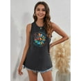 thumbnail image 5 of VILOVE Women Peace Love Shirt 70s Hippie Shirts Sunflower Graphic Shirt Vintage Hippy Gifts Sleeveless Tees Tops, 5 of 8