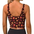 thumbnail image 3 of Lsque fall Maple leaf Printed Women'S Sports Bra, Compression, Moisture Wicking, High-Impact Sports Bra For Women,Supportive sports bra-XX-Large, 3 of 9