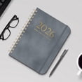 thumbnail image 4 of 2025 Schedule Book A5 Coil Notebook | Leather Strap Planner with Self-Discipline Goal Card | Portable Daily Organizer for Students Professionals | Customizable Printed Diary, 4 of 5