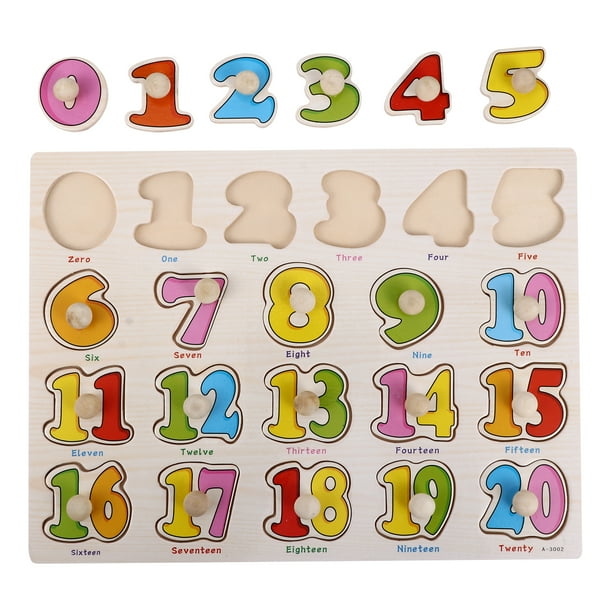 1 set Números de juguete de rompecabezas de madera Jigsaw Puzzle Kids Puzzle Toy Educational Toy