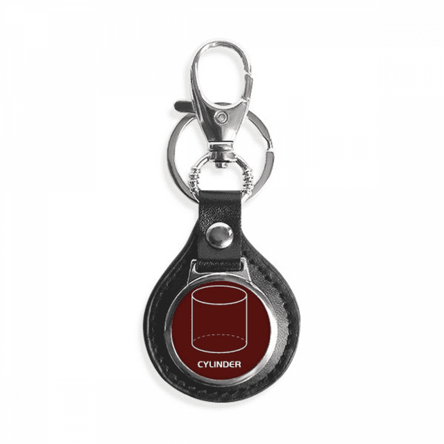 mathematical geometric space cylinder key link chain keyholder finder hook metal