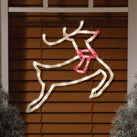 Lighted Reindeer Window Decoration