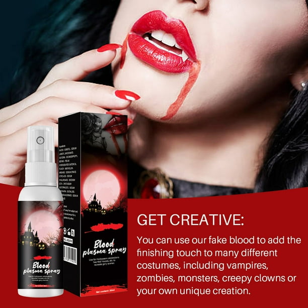 Gran oferta Spray de sangre falsa de 30ml para Cosplay sangre lavable para ropa y cara maquillaje de sangre Fale Maojin Bodega Aurrera en linea