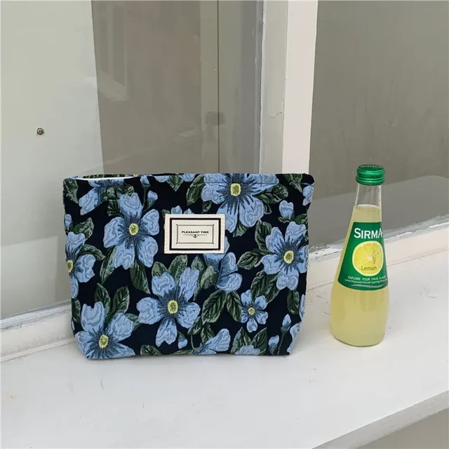 Sac Cosmétique pour Femmes à Imprimé Léopard Rose, Fleur Rétro, Petite Pochette pour Dames, Sac à Main de Voyage, Sacs de Rangement pour Crayons d'Écolière