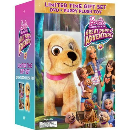 Barbie & Her Sisters In The Great Puppy Adventure Limited Time Gift Set Dvd Puppy Plush Toy]