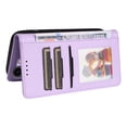 thumbnail image 6 of Allytechgroup Flip Case for Samsung Galaxy S24 FE with Credit Card Slot, RFID Blocking PU Leather Case with Hand Wrist Slim Fit Shockproof Full Body Protective Cover for Galaxy S24 FE, Purple, 6 of 6