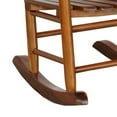 thumbnail image 3 of Rocking Chair with Slatted Design Back and Seat Brown, 3 of 5
