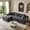 95" Gray, variant on 95" Cloud Sectional Boneless Couches for Living Room, Modular L Shaped Couch with Deep Seat Left Facing Chaise & Side Pockets, Corduroy Memory Foam 3 Seater Sofa for Apartment, No Assembly, Black