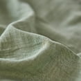 thumbnail image 5 of Muslin Duvet Cover Set 100% Cotton Queen Size Double Layer Linen Like Gauze Comforter Cover Solid Green, 5 of 5