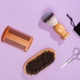 thumbnail image 2 of Jinsinto Set of 4 beard combs and brushes for men, 2 of 5