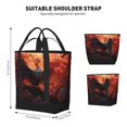 thumbnail image 2 of Insulated Cooler Bag - Sunset Blossoms Phoenix Perch Large Freezer Cooler Tote Bags Insulated for Food, Insulated Grocery Shopping Bags with Zipper Top for Travel Picnic Beach, 2 of 8