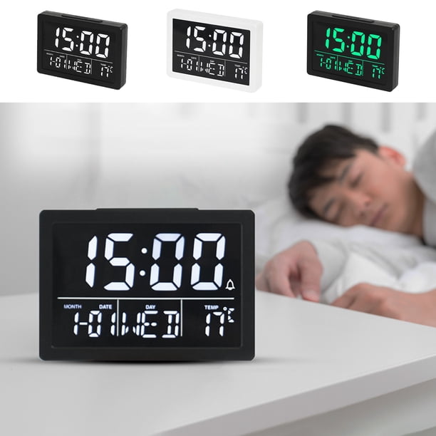 Ganfancp Reloj Despertador Digital Reloj Led Grande con Puertos de Carga Usb Ajuste Del Volumen de La Alarma 6 Brillo 12/24 H Snooze Pantalla Digital Dormitorio Lado de La Cama Escritorio Liquidación